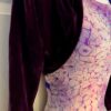 GK ICE SKATE DANCE LADIES LARGE EGGPLANT VELVET LONGSLEEVE SHRUG JACKET SZ L - Image 2