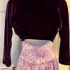 GK ICE SKATE DANCE LADIES LARGE EGGPLANT VELVET LONGSLEEVE SHRUG JACKET SZ L - Image 5