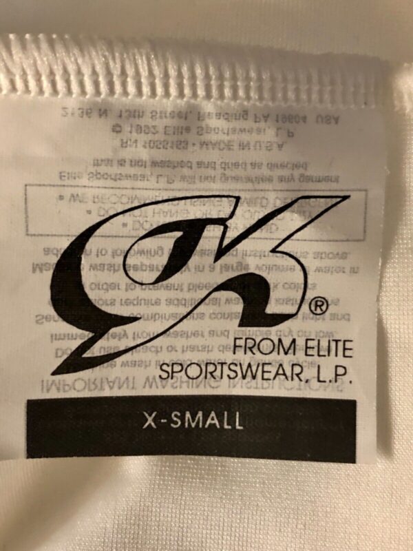 GK COMPETITION SHIRT SINGLET CHILD X-SMALL WHITE N/S TRADITIONAL LEG CUT Sz CXS - Image 7