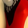 GK RED ZEBRA ADULT X-SMALL RED N/S ICED ZEBRA FOIL GYMNASTS DANCE LEOTARD Sz AXS - Image 3
