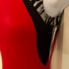 GK RED ZEBRA ADULT X-SMALL RED N/S ICED ZEBRA FOIL GYMNASTS DANCE LEOTARD Sz AXS - Image 4
