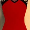 GK RED ZEBRA ADULT X-SMALL RED N/S ICED ZEBRA FOIL GYMNASTS DANCE LEOTARD Sz AXS - Image 7