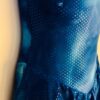 GK TIE DYE DOT FOIL GIRLS LARGE V-BACK VELVET TRIM TANK FIGURE SKATE DRESS CL - Image 3