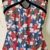 GK TANK LEOTARD ADULT LARGE FOIL STAR PRINT BLACK VELVET TRIM GYMNASTS DANCE AL - Image 3