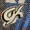 GK TANK LEOTARD ADULT LARGE FOIL STAR PRINT BLACK VELVET TRIM GYMNASTS DANCE AL - Image 6