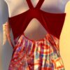 CARLY PATTERSON GK ADULT SMALL RED VELVET FOIL GYMNASTS DANCE TANK LEOTARD Sz AS - Image 6