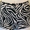 GK MICRO MINI CHEER ADULT SMALL WORKOUT SHORTS ZEBRA STRIPE N/S GYMNAST DANCE AS - Image 2