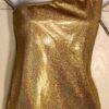 GK Elite Gold Hologram One Shoulder Dance Top Poly Size Adult XL