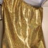 GK Elite Gold Hologram One Shoulder Dance Top Poly Size Adult XL - Image 2