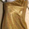 GK Elite Gold Hologram One Shoulder Dance Top Poly Size Adult XL - Image 3