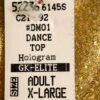 GK Elite Gold Hologram One Shoulder Dance Top Poly Size Adult XL - Image 6