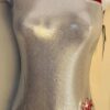 NASTIA LIUKIN GK ADULT SMALL SILVER FOIL PINK LASER CUT GYMNAST DANCE LEOTARD AS