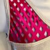 NASTIA LIUKIN GK ADULT SMALL SILVER FOIL PINK LASER CUT GYMNAST DANCE LEOTARD AS - Image 2