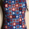 GK LEOTARD ADULT MEDIUM PATRIOTIC STAR PRINT FOIL TANK GYMNASTIC DANCE NWT! AM