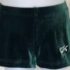 GK GREEN VELVET CHILD MEDIUM MICRO MINI WORKOUT DANCE GYMNASTICS CHEER SHORTS CM