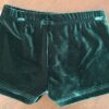 GK GREEN VELVET CHILD MEDIUM MICRO MINI WORKOUT DANCE GYMNASTICS CHEER SHORTS CM - Image 4