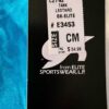 GK TURQUOISE FOIL TECHMESH CHILD MEDIUM WHITE PEARLS GYMNAST RACERBACK LEOTARD M - Image 8