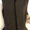 GK BLACK VEST ADULT X-LARGE POLYESTER FLEECE VELVET TRIM FRONT ZIP SKATE GYM AXL