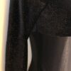 GK LgSLV ADULT SMALL BLACK GLITTER VELVET SHIMMER GYMNASTICS DANCE LEOTARD AS - Image 3