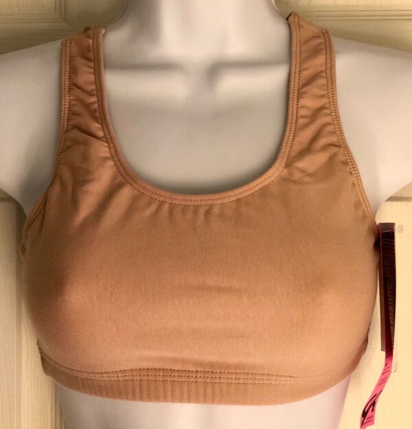 GK Sports Bra T-Back ADULT MEDIUM Cotton/Spandex Nude Style #1467 AM