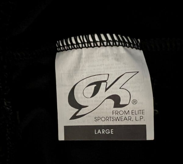 GK WARM UP ADULT LARGE BLACK MICROFIBER GYMNASTS SKATE CHEER ATHLETIC PANTS Sz L - Image 6