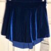 GK ELITE ICE SKATE SKIRT ADULT X-SMALL SAPPHIRE VELVET PULL ON SKIRT Sz AXS NWT!