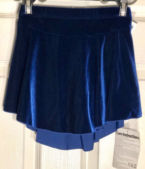 GK ELITE ICE SKATE SKIRT ADULT X-SMALL SAPPHIRE VELVET PULL ON SKIRT Sz AXS NWT!