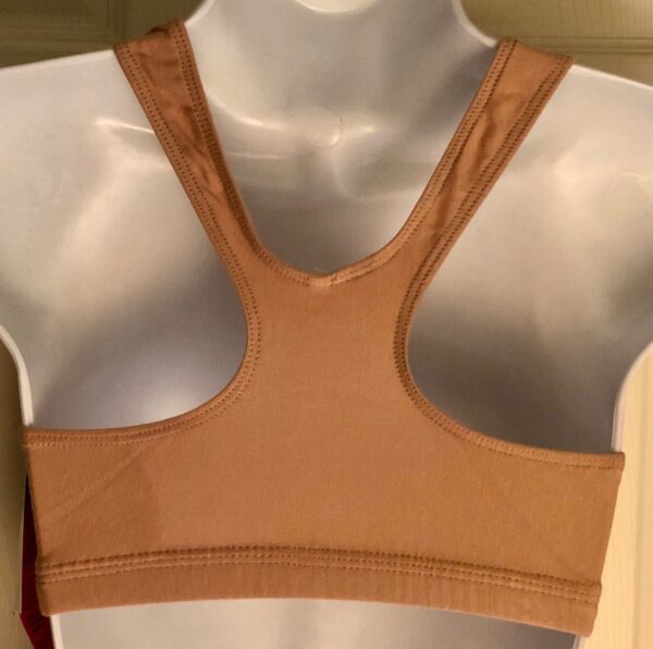 GK Sports Bra T-Back ADULT MEDIUM Cotton/Spandex Nude Style #1467 AM - Image 2