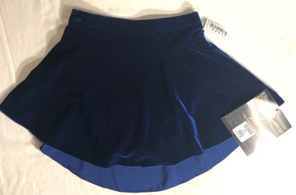 GK ELITE ICE SKATE SKIRT ADULT X-SMALL SAPPHIRE VELVET PULL ON SKIRT Sz AXS NWT! - Image 7