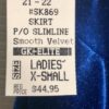 GK ELITE ICE SKATE SKIRT ADULT X-SMALL SAPPHIRE VELVET PULL ON SKIRT Sz AXS NWT! - Image 9
