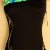 GABRIELLE DOUGLAS ASYM TANK LADIES LARGE BLACK LIME FOIL GYMNASTIC LEOTARD AL