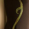 GABRIELLE DOUGLAS ASYM TANK LADIES LARGE BLACK LIME FOIL GYMNASTIC LEOTARD AL - Image 3