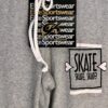 GK â€œDANCEâ€ GRAPHIC ADULT SMALL GRAY COTTON ATHLETIC LOUNGE STRIPES PANTS Sz AS - Image 3