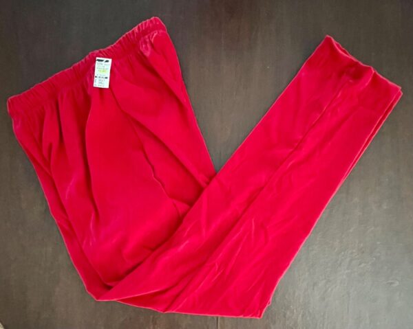 GK WARM UP ADULT SMALL RED SMOOTH VELVET GYMNAST CHEER SKATE CASUA 2 PC SET Sz S - Image 7