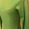 GK LONG SLEEVE LADIES SMALL GREEN SHATTERGLASS FOIL GYMNAST DANCE LEOTARD Sz AS - Image 4