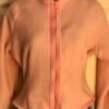 GK ICE SKATE JACKET ADULT SMALL PINK FLEECE VELVET TRIM CROP ZIP SZ S NWT!