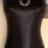 ADIDAS TANK ADULT SMALL GYMNASTICS DANCE GK LEOTARD BLACK BLUE FOIL STAR AS NWT!