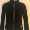 GK BLACK VELVET CHILD SMALL JA SKATE GYMNASTIC DANCE CHEER WARM UP JACKET Sz CS