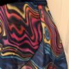 GK DANCE WRAP SKIRT ADULT MEDIUM ABSTRACT WAVE PATTERN BLACK VELVET TIE SZ M NWT - Image 3