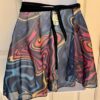 GK DANCE WRAP SKIRT ADULT MEDIUM ABSTRACT WAVE PATTERN BLACK VELVET TIE SZ M NWT - Image 4