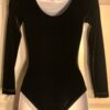 GK LgSLV LEOTARD ADULT SMALL SOLID BLACK VELVET GYMNASTICS DANCE SZ S NWT! - Image 2