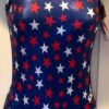 GK TANK ADULT SMALL ROYAL FOIL RED WHITE STARS GYMNASTICS DANCE CHEER LEOTARD AS