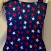 GK TANK ADULT SMALL ROYAL FOIL RED WHITE STARS GYMNASTICS DANCE CHEER LEOTARD AS - Image 3