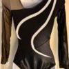 GK LgS BLACK SHIMMER ADULT SMALL SILVER FOIL GYMNAST DANCE CHEER LEOTARD Sz AS - Image 7