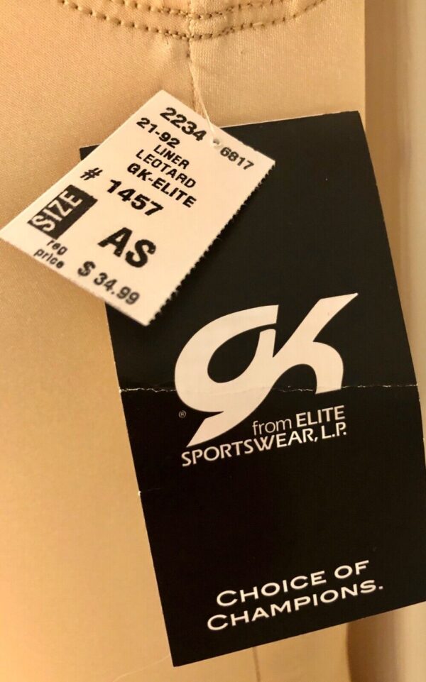 GK Elite LADIES SMALL Nylon/Spandex NATURAL TONED TANK LINER #1457 AS WAS $39.99 - Image 4