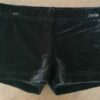 GK BLACK VELVET CHILD MEDIUM MICRO MINI WORKOUT DANCE GYMNASTICS CHEER SHORTS CM