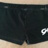 GK BLACK VELVET CHILD MEDIUM MICRO MINI WORKOUT DANCE GYMNASTICS CHEER SHORTS CM - Image 3
