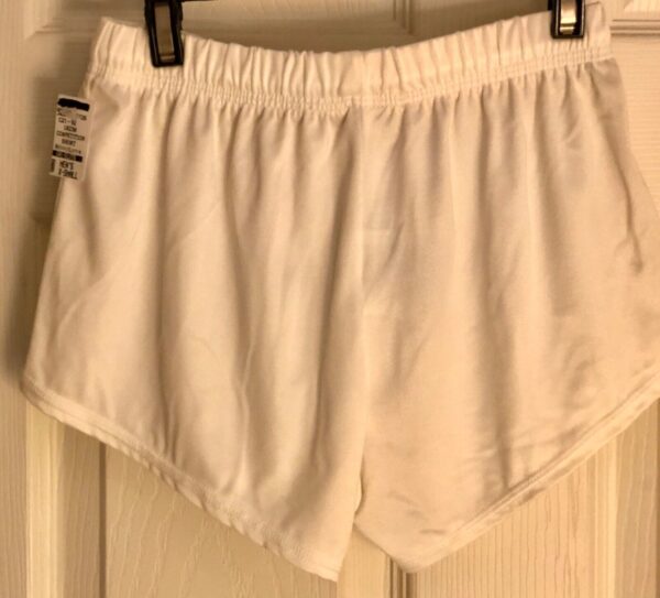 GK SHORTS ADULT X-SMALL WHITE N/S GYMNASTICS RUNNING COMPETITION FITNESS AXS NWT - Image 3