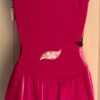 GK ICE FIGURE SKATE DRESS ADULT SMALL BERRY VELVET ASYM CAMISOLE FOIL AS NWT! - Image 2