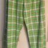GK CHEER PJ FLANNEL PANTS SIZE LADIES MEDIUM GREEN PLAID CHEER AM NWT!